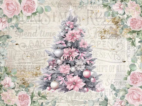 Christmas Tree Paper for Decoupage A3  