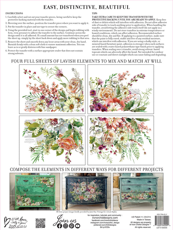 Elysium I IOD Transfer I 4 sheets | Paint Me Vintage