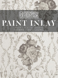 Trompe L'oeil Laurel I IOD Paint Inlay I 4 sheets | Paint me Vintage