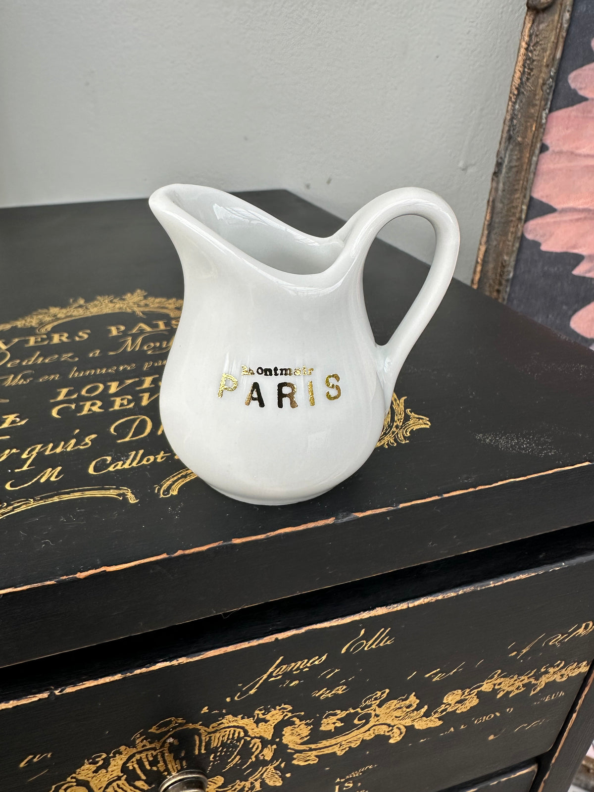 Ceramic mini mini jug with gold Paris - ex the PMV studio