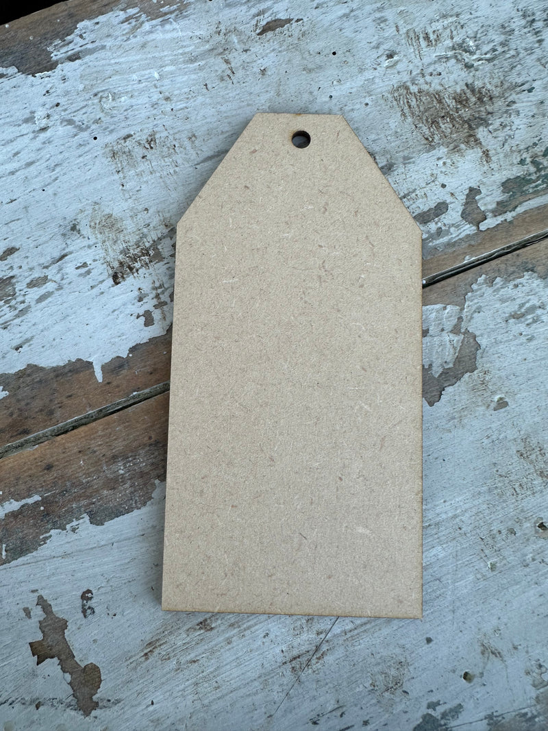 Blank MDF shape Large Tag