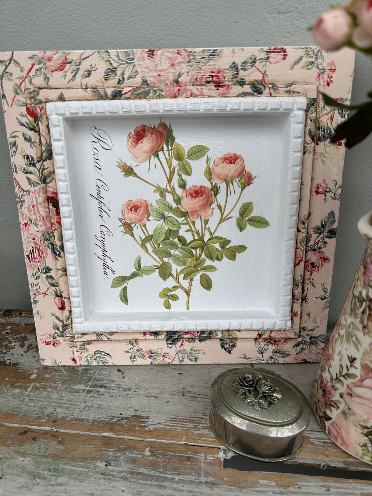 IOD Floral hanging art