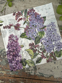 French Lilacs Napkin for Decoupage