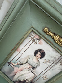 Framed Peaceful Woman on Swing