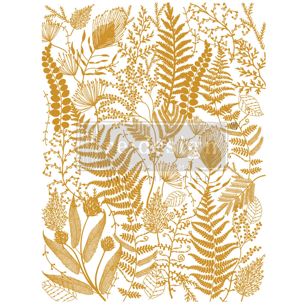 Redesign GOLD transfer Large -  Foliage Finesse KACHA