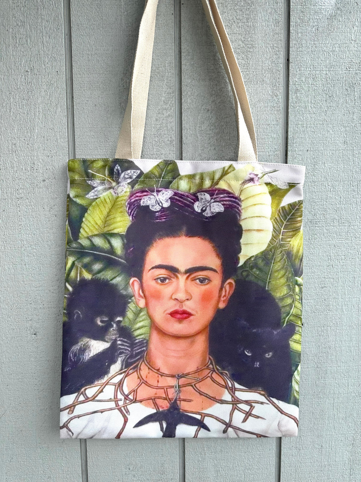 Tote Frida Bag Lime Cat & Monkey I The Villa Collection