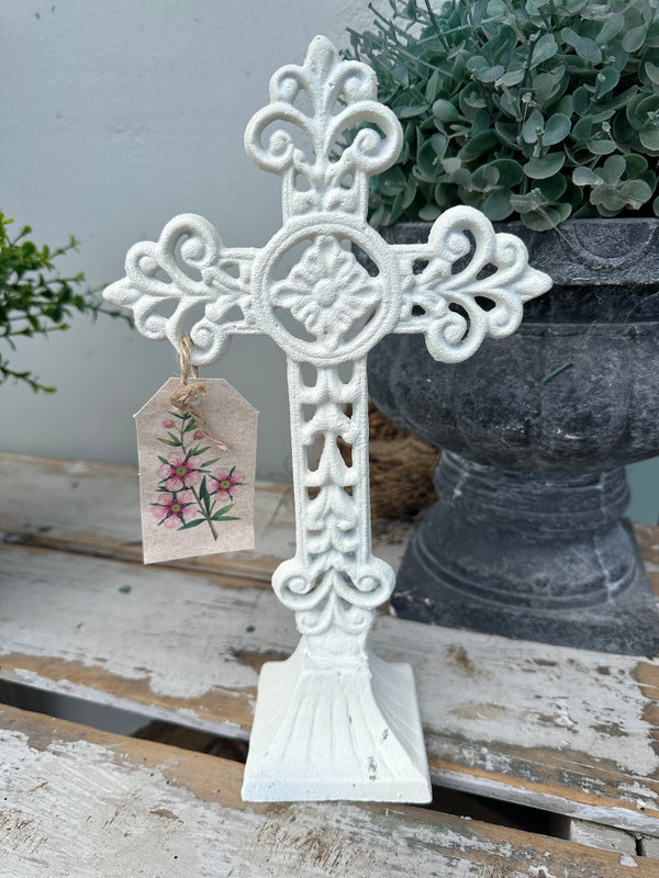 Cross white cast iron standing