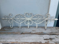 Long Hook Cast Iron Antique White