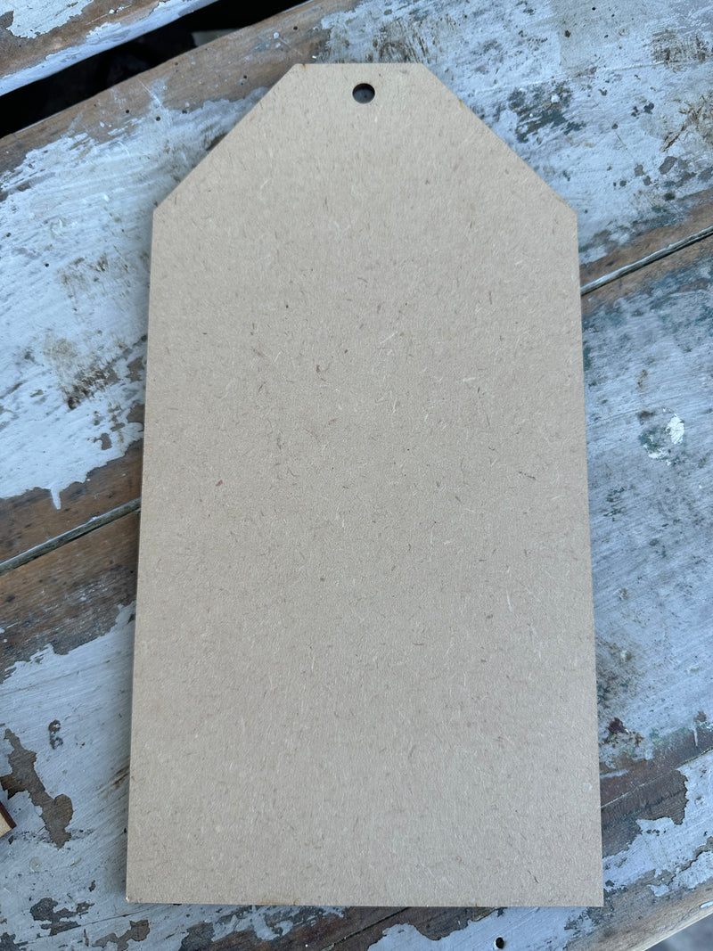 Blank MDF shape XL Tag