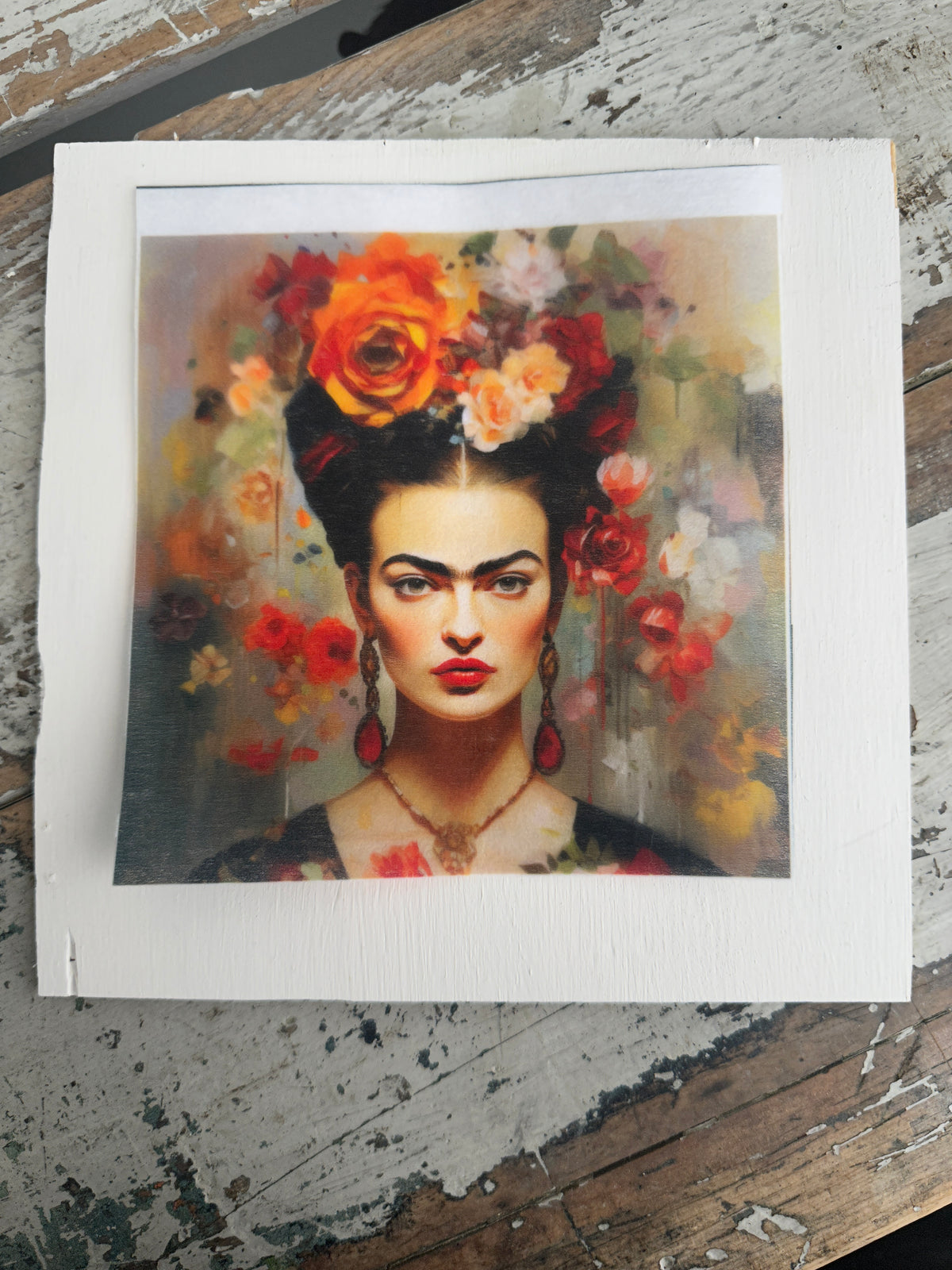 Mini decoupage Paper Frida Red