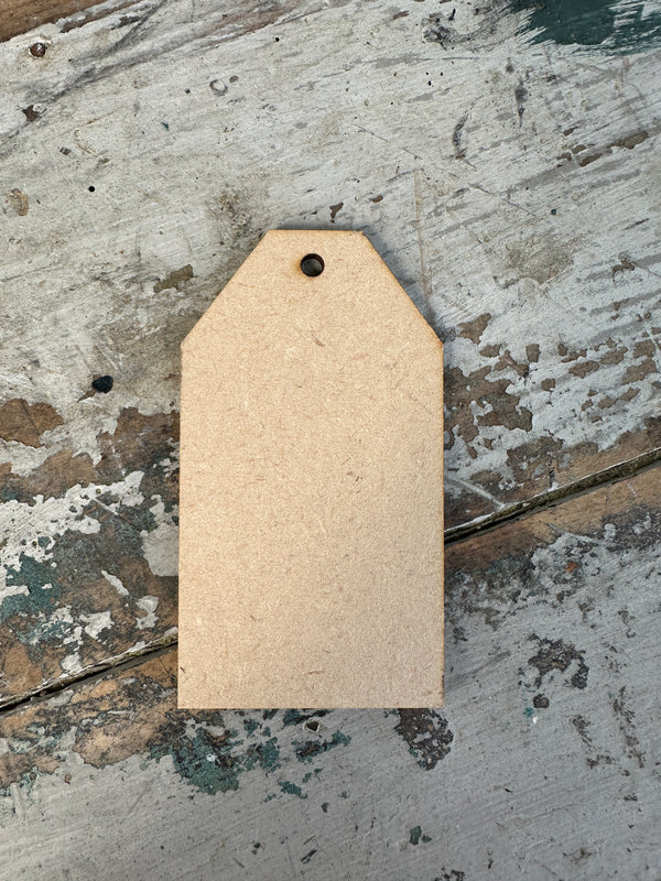 Blank MDF shape Small Tag