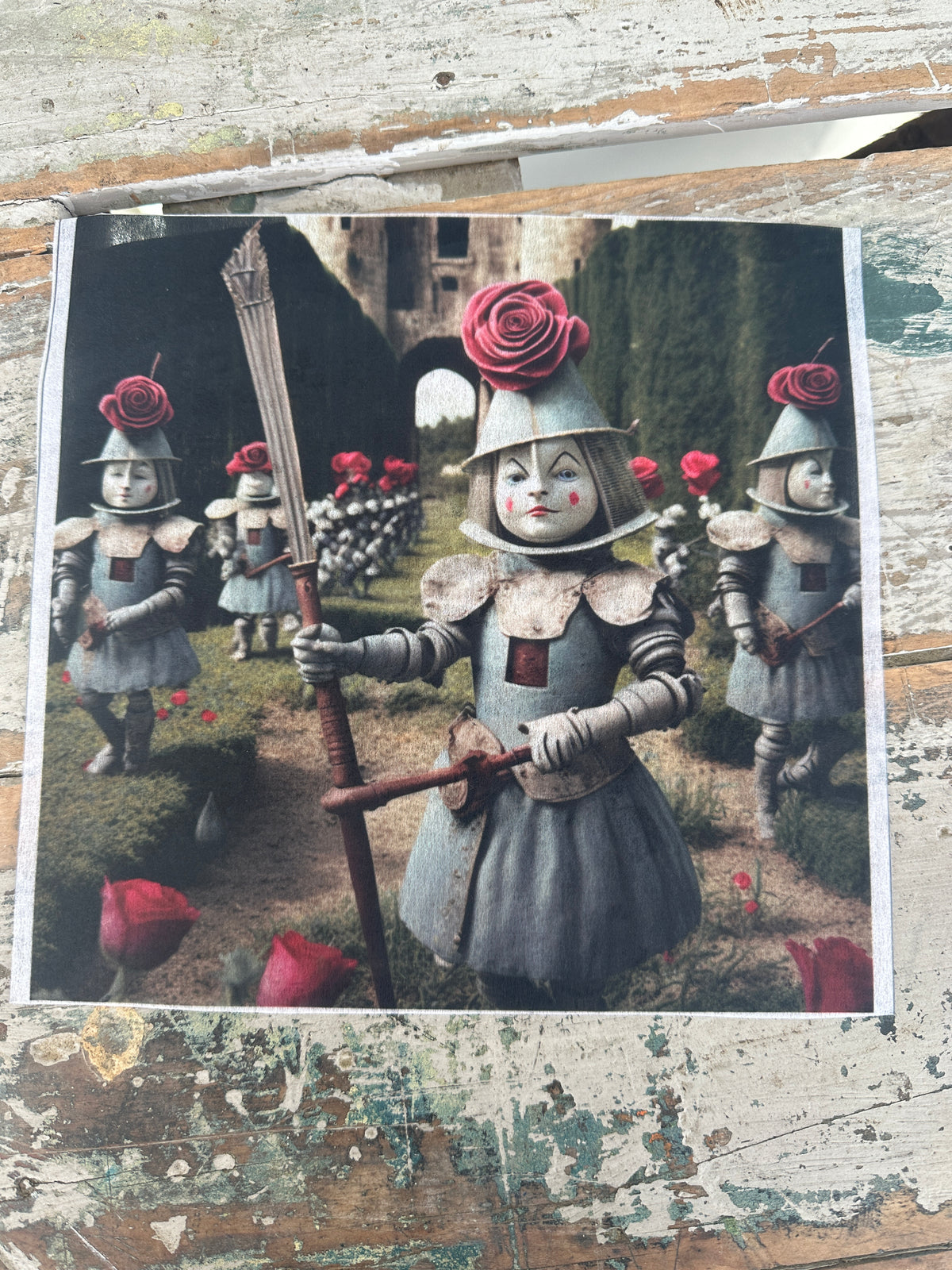 Wonderland Army Decoupage paper square