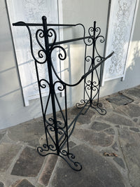 Metal Filigree Towel Rail Black Collect only