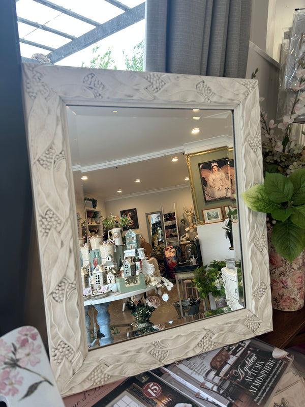 White Beveled Edge Mirror