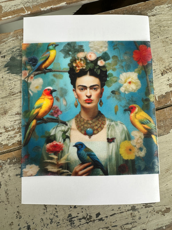 Mini decoupage Paper Frida Bright Blue