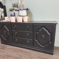 Wax distressed Black Sideboard