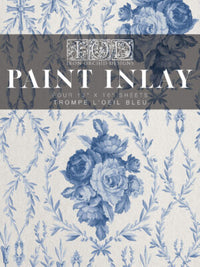 Trompe L'oeil Bleu I IOD Paint Inlay I 4 sheets | Paint me Vintage