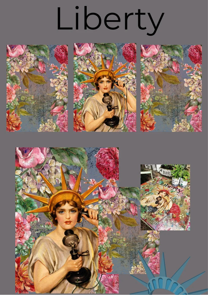 Liberty Decoupage Paper set of 3