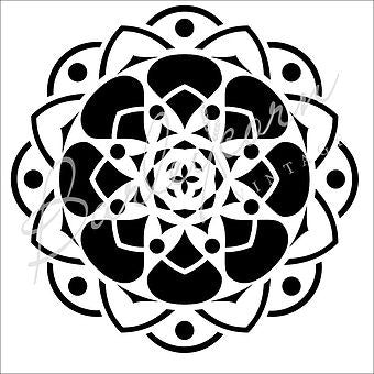 Mandala No.1 Vintage Stencilncil 