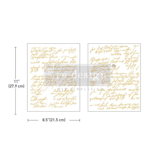 Redesign GOLD transfer Middy Shimmering Script KACHA