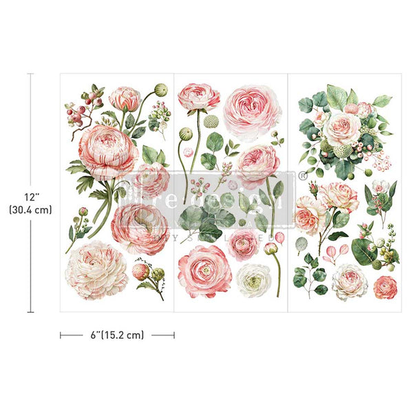 Redesign with Prima transfer small Blushing Blooms