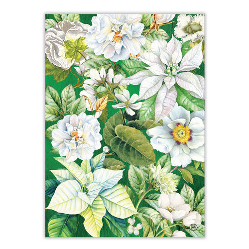 tea towel winter blooms Michel Design works