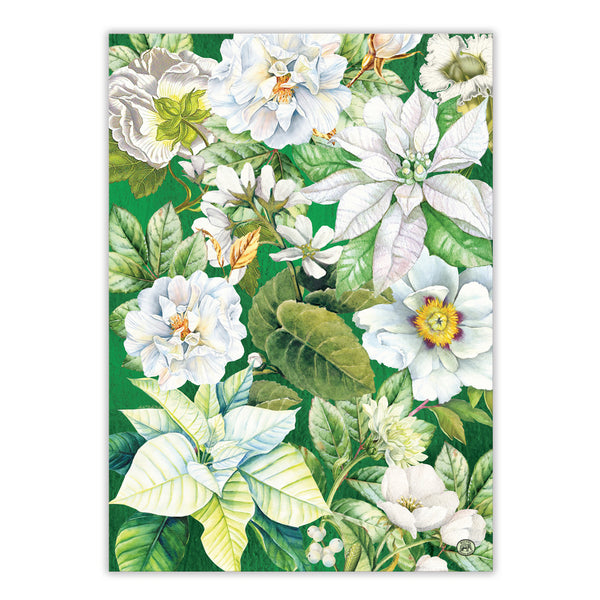 tea towel winter blooms Michel Design works