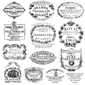 Crockery IOD Stamp labels