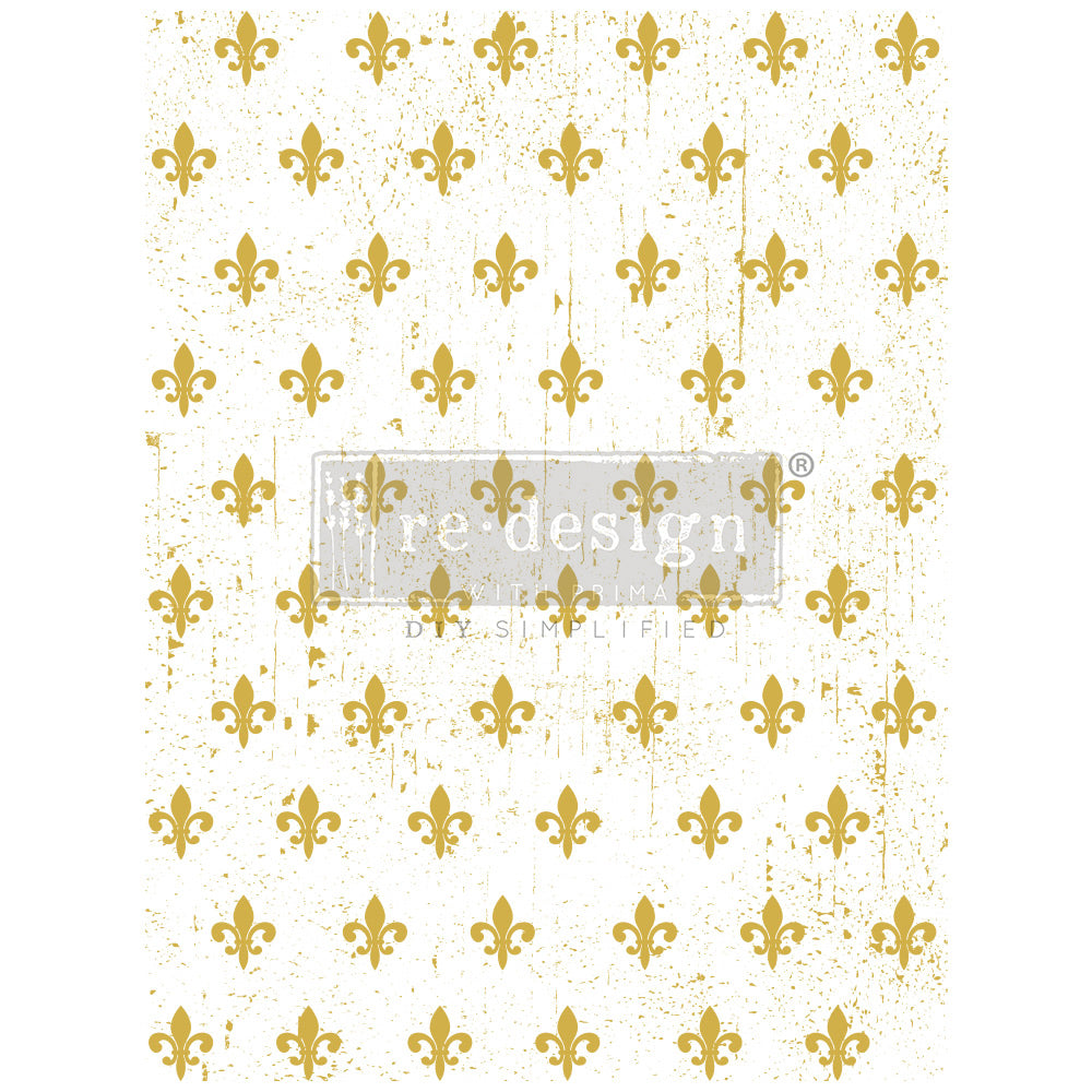 Redesign GOLD transfer Large -  Fleur de Lis