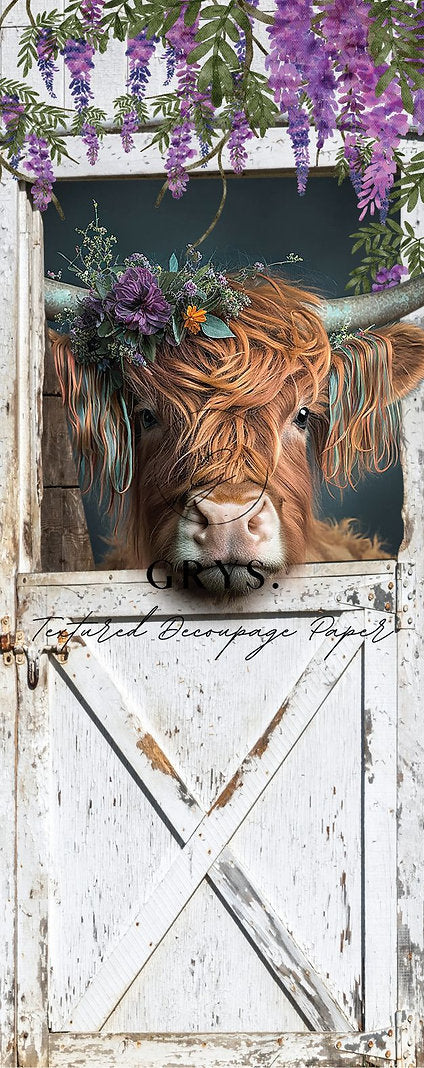 Door Hazel Cow Paper for Decoupage nz