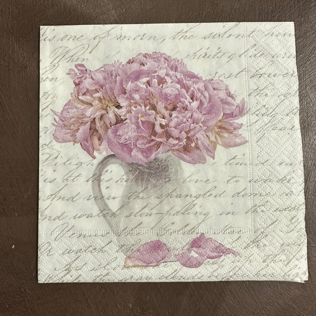 Jug of Flowers Napkin for Decoupage