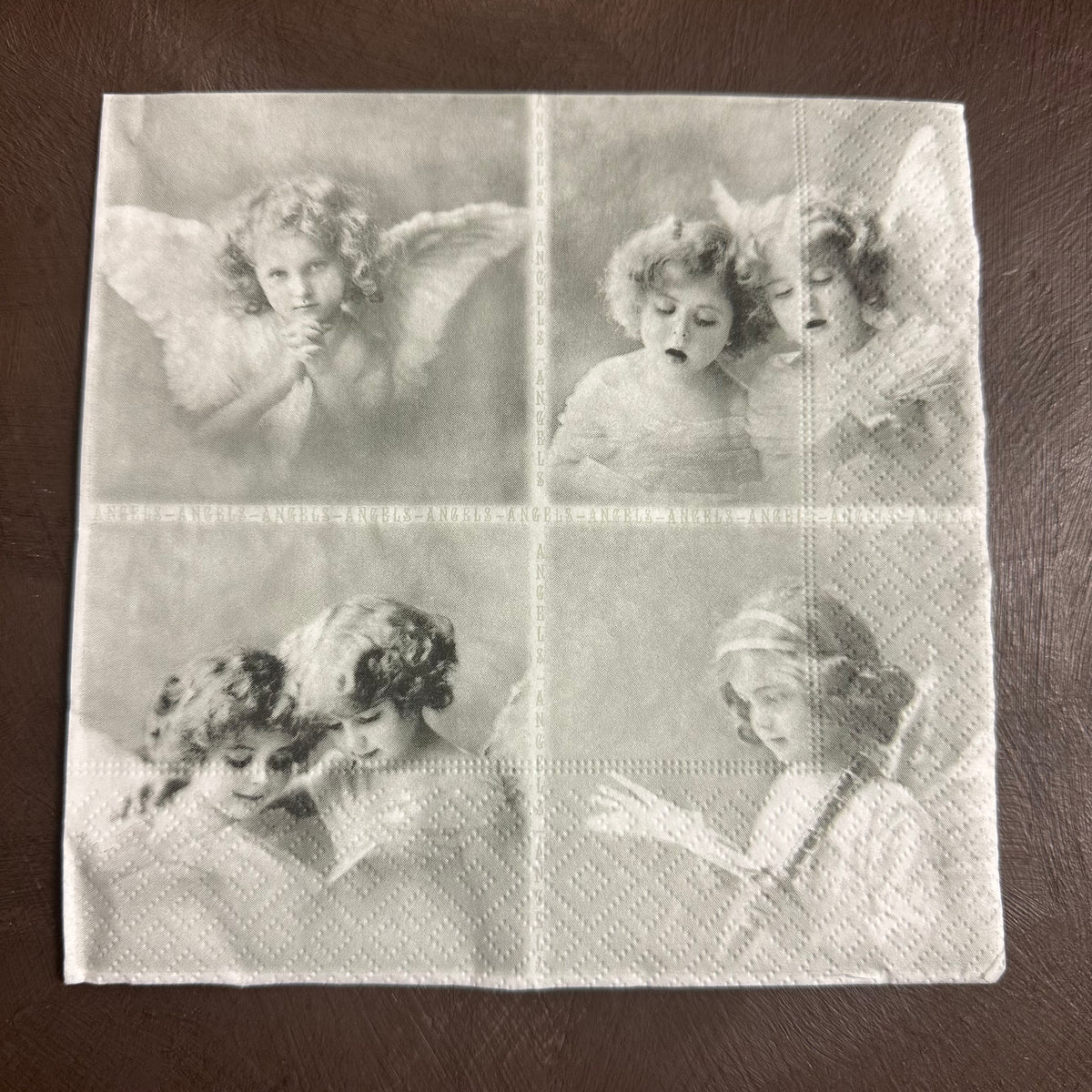 vintage Cherub Angel Cards Napkin for Decoupage