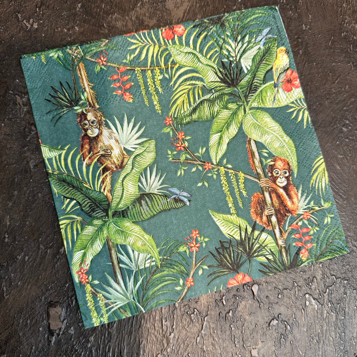 Monkeys Napkin for Decoupage