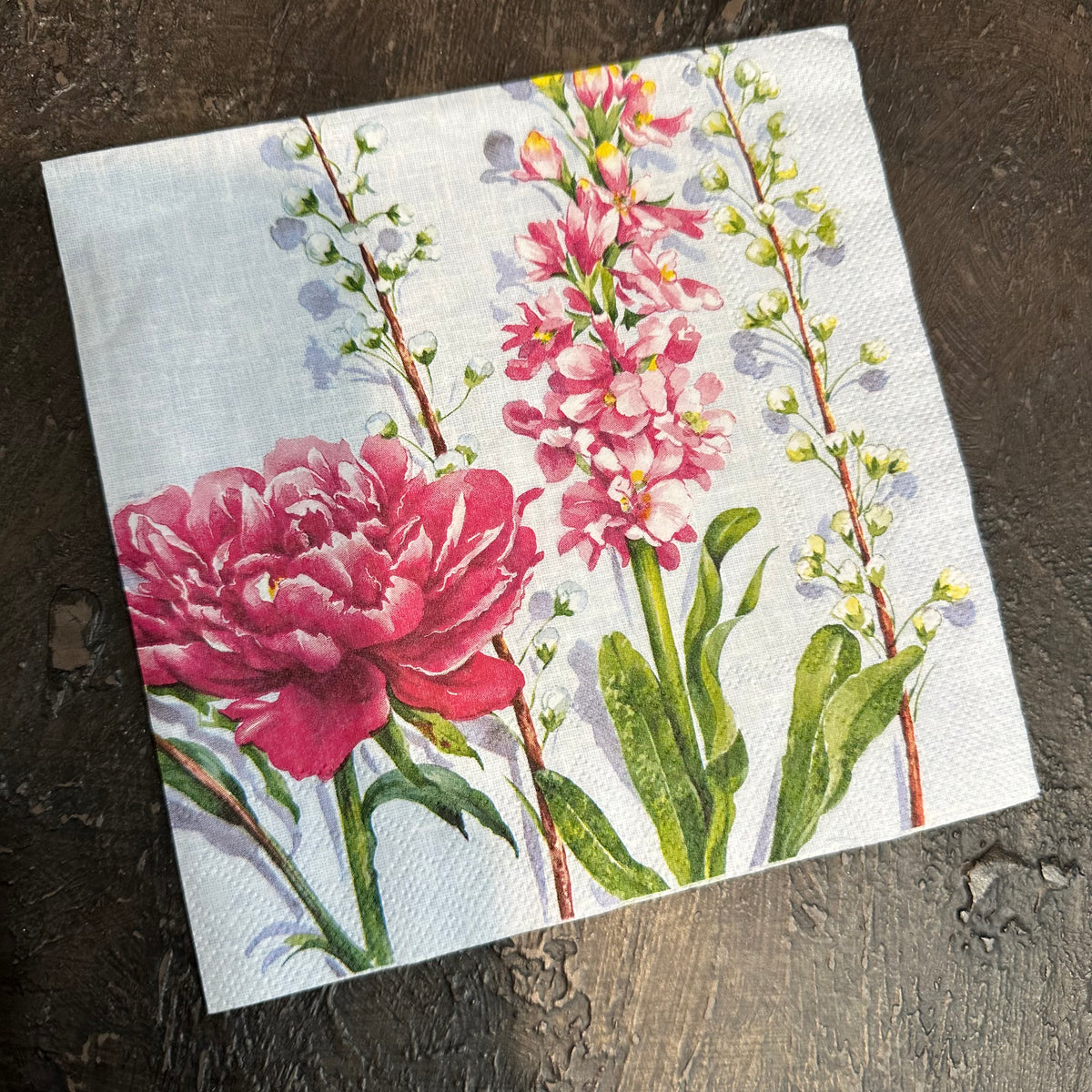 Stem Flowers Napkin for Decoupage