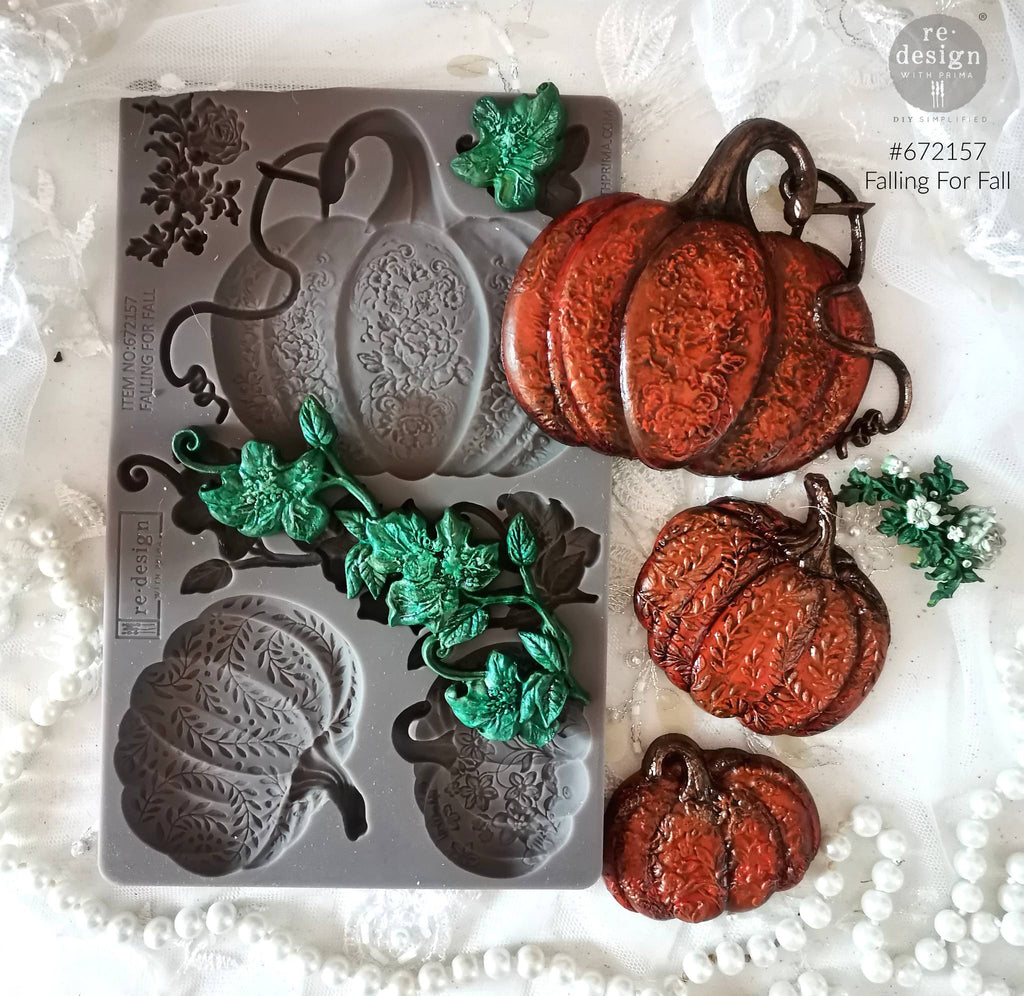 Falling for Fall Mould by Redesign with Prima pumpkin