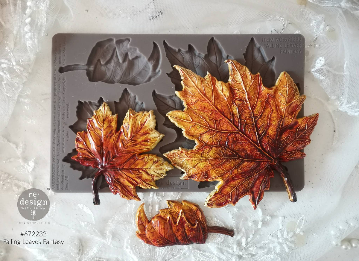 Falling Leaves Fantasy Mould by Redesign with Prima