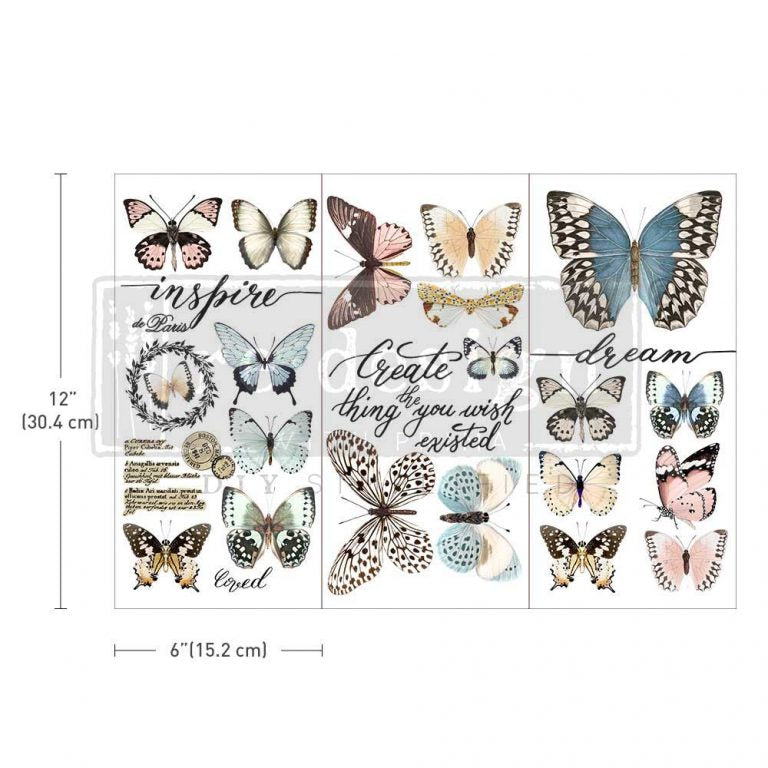 Redesign with Prima transfer small Papillon Collection Butterfly