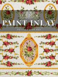 Petite Fleur Red I IOD Paint Inlay I 4 sheets Limited Edition