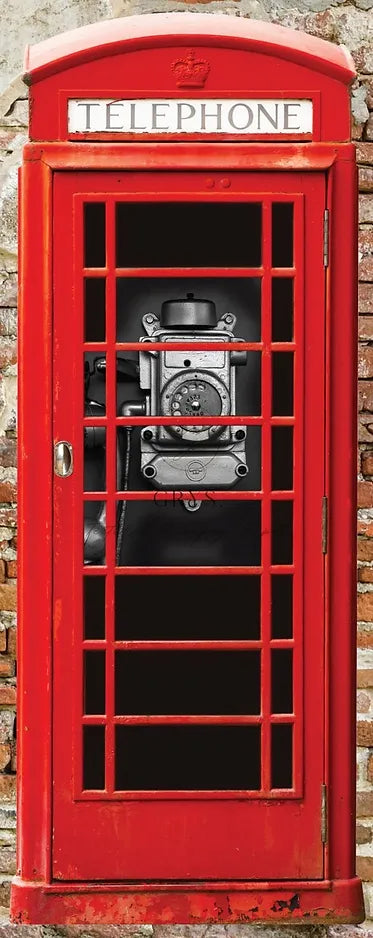 Door Phone Booth Paper for Decoupage