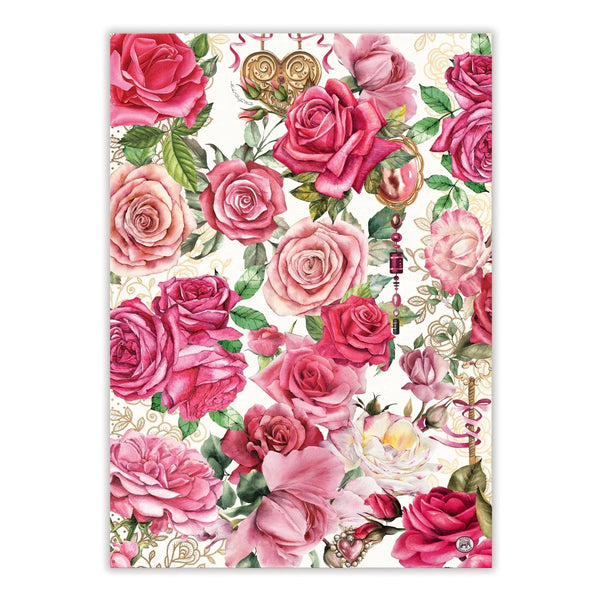 tea towel royal rose Michel Design works