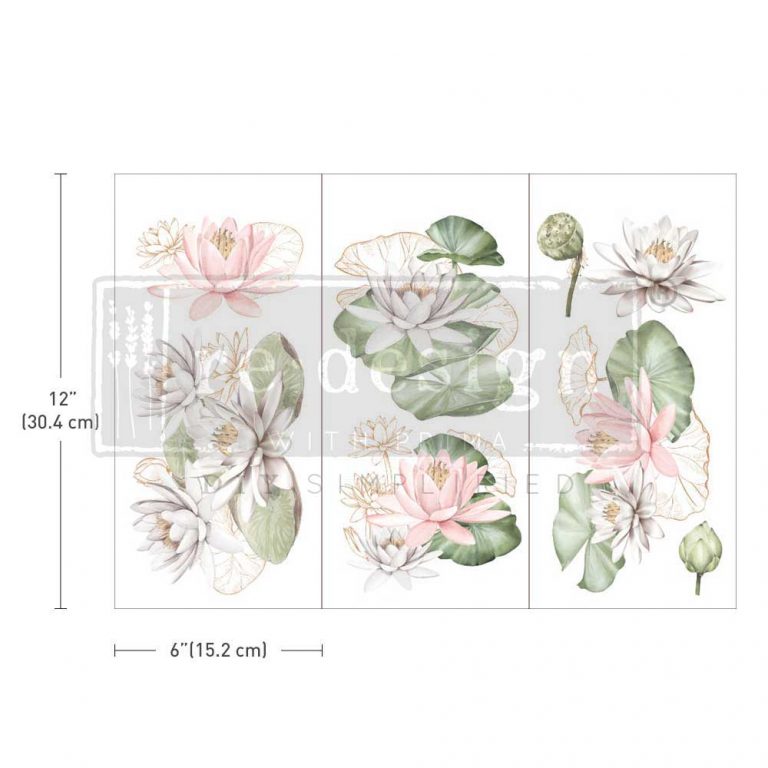 Redesign with Prima transfer small Water Lilies