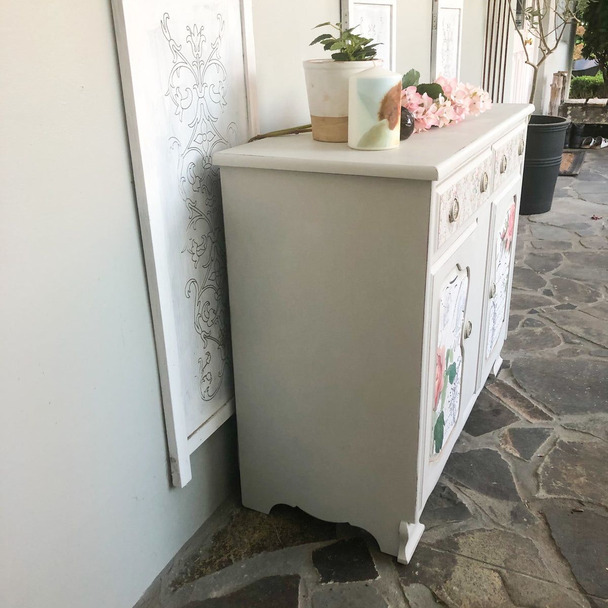 Imperial Linen Decoupaged Sideboard