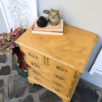 Country Mustard Rustic Side Table | Paint Me Vintage