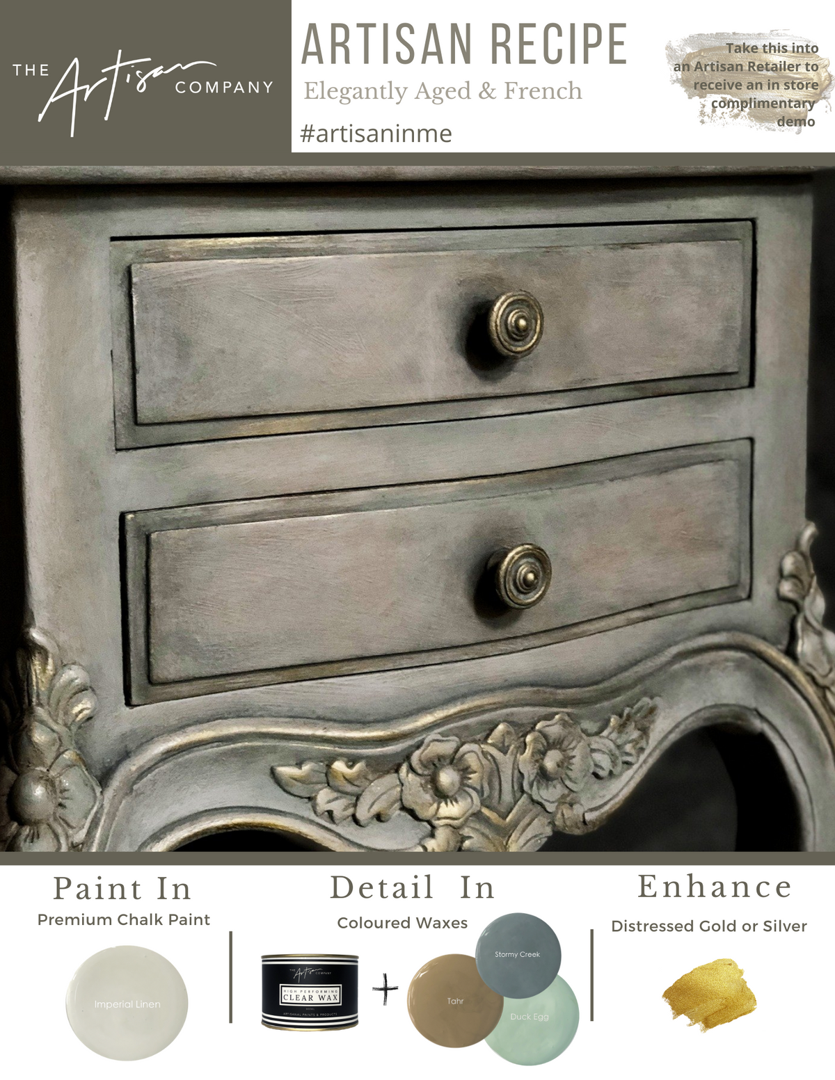 Artisan Paint Recipe Elegantly Aged & French