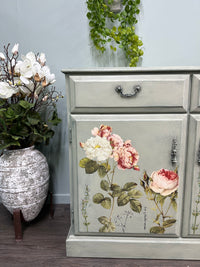 Rubbed Sage Floral Parisienne Sideboard | Paint Me Vintage