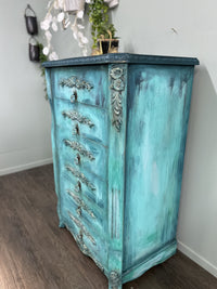 Ocean Blend Linen Press Cupboard | Paint Me Vintage