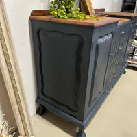 Obsidian Blue Rustic Sideboard | Paint Me Vintage