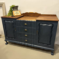 Obsidian Blue Rustic Sideboard | Paint Me Vintage