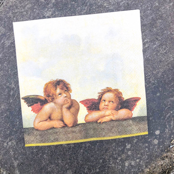 Napkin for Decoupage Two Cherubs Classic NZ