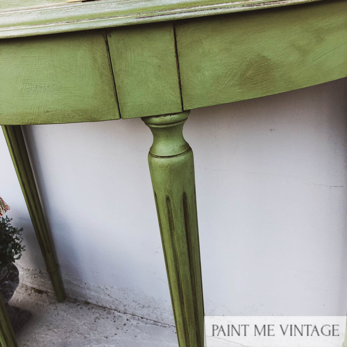 Sage & Gold Metallic Wash Console - no longer available